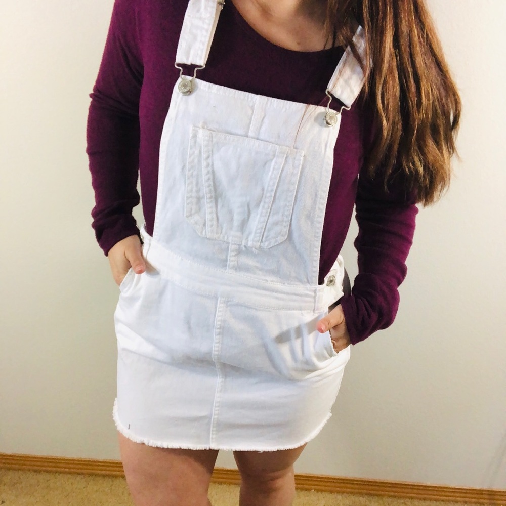 White overall skirt
